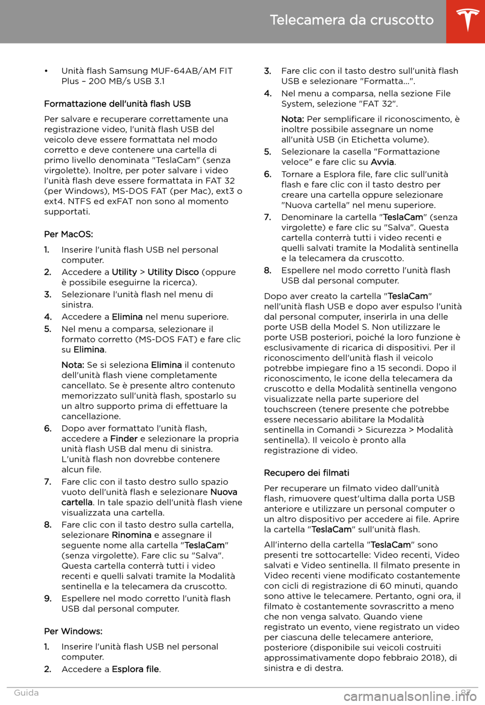 TESLA MODEL S 2020  Manuale del proprietario (in Italian)  
