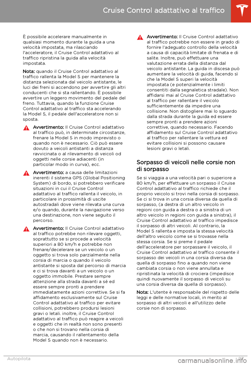 TESLA MODEL S 2020  Manuale del proprietario (in Italian)  
