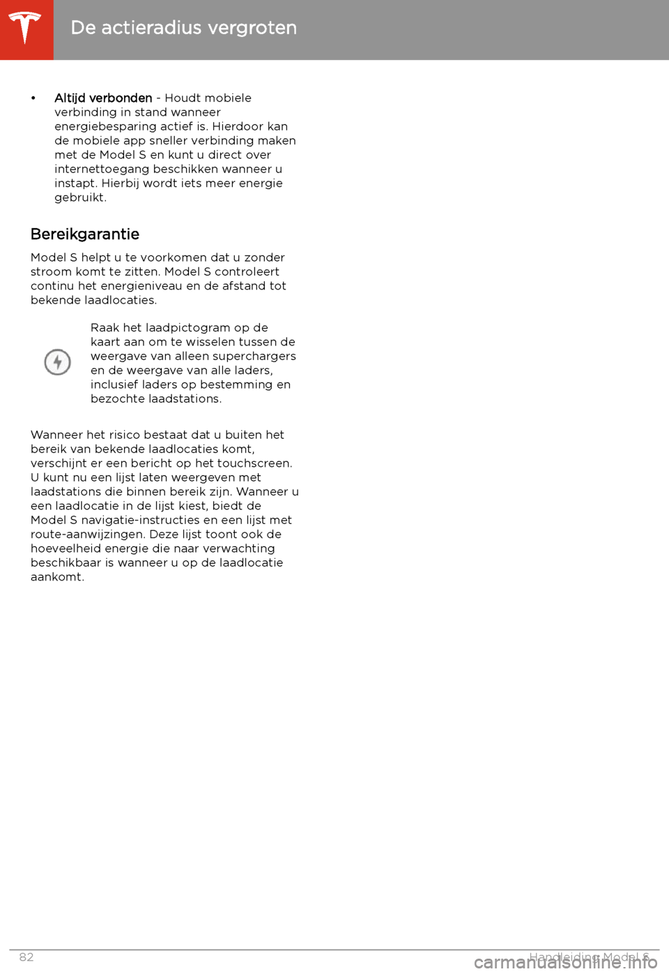 TESLA MODEL S 2020  Handleiding (in Dutch) 