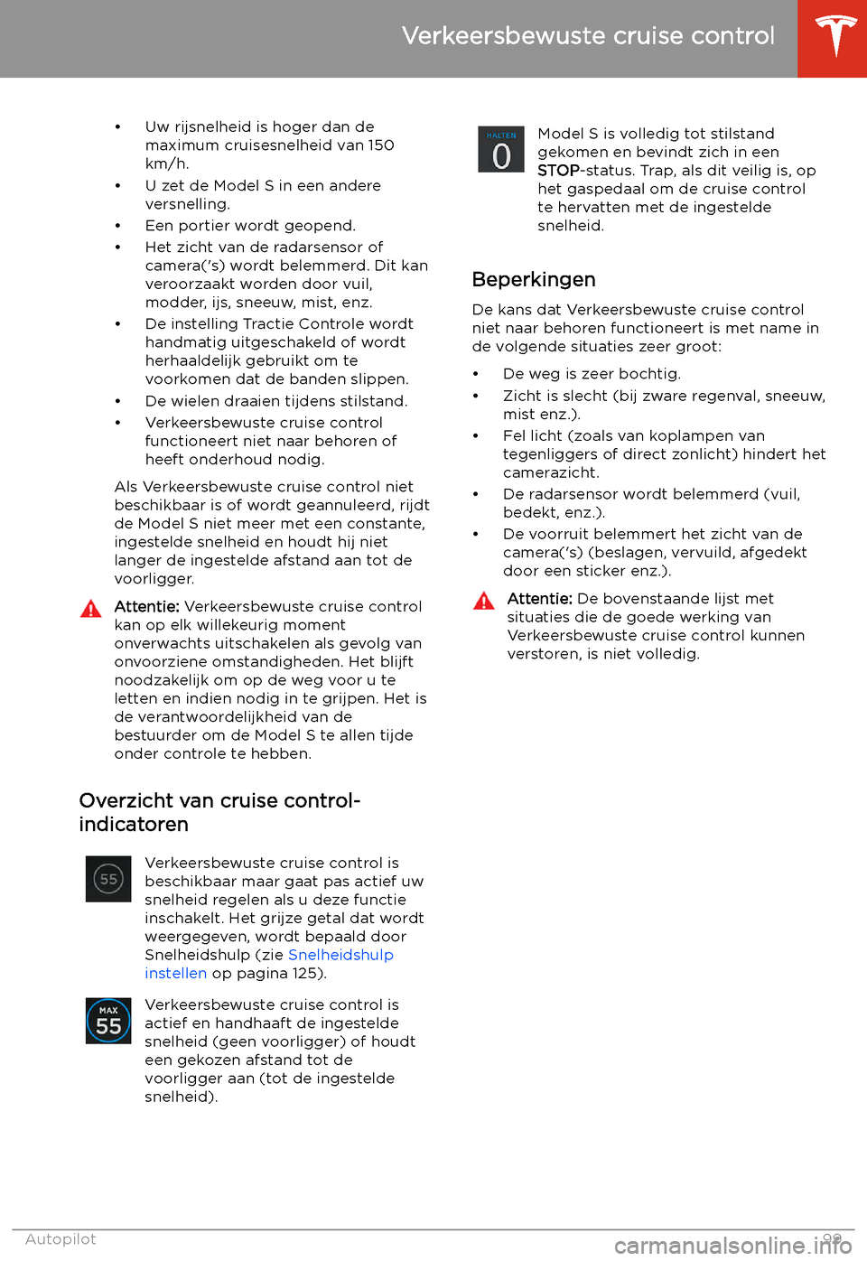 TESLA MODEL S 2020  Handleiding (in Dutch) 