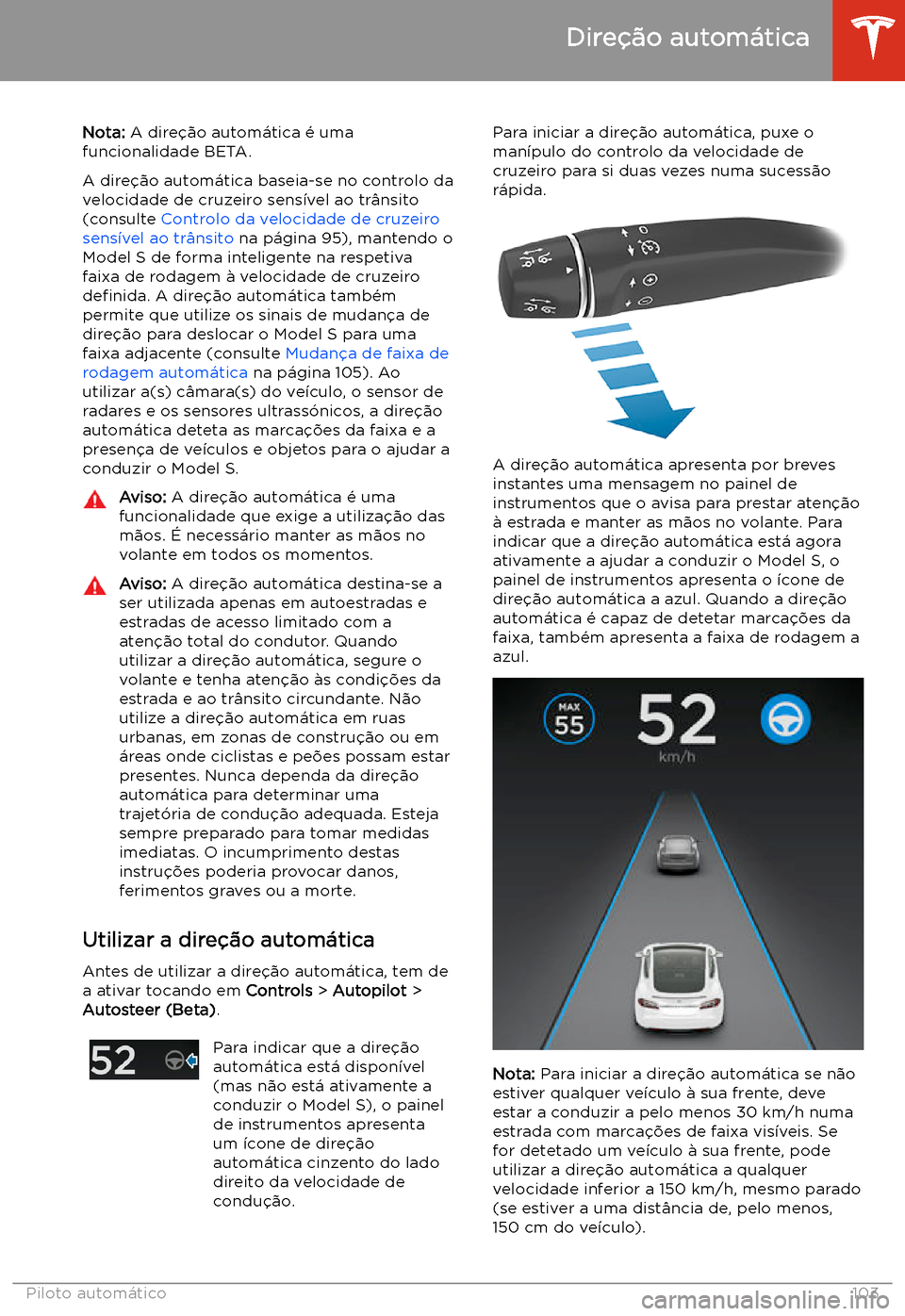 TESLA MODEL S 2020  Manual do proprietário (in Portuguese) Dire