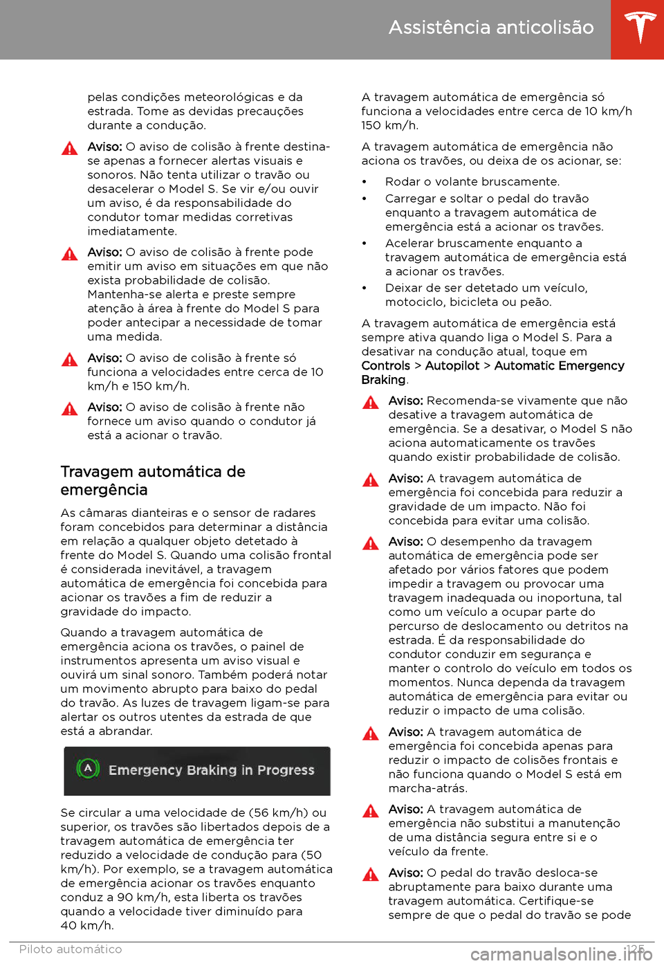 TESLA MODEL S 2020  Manual do proprietário (in Portuguese) pelas condi