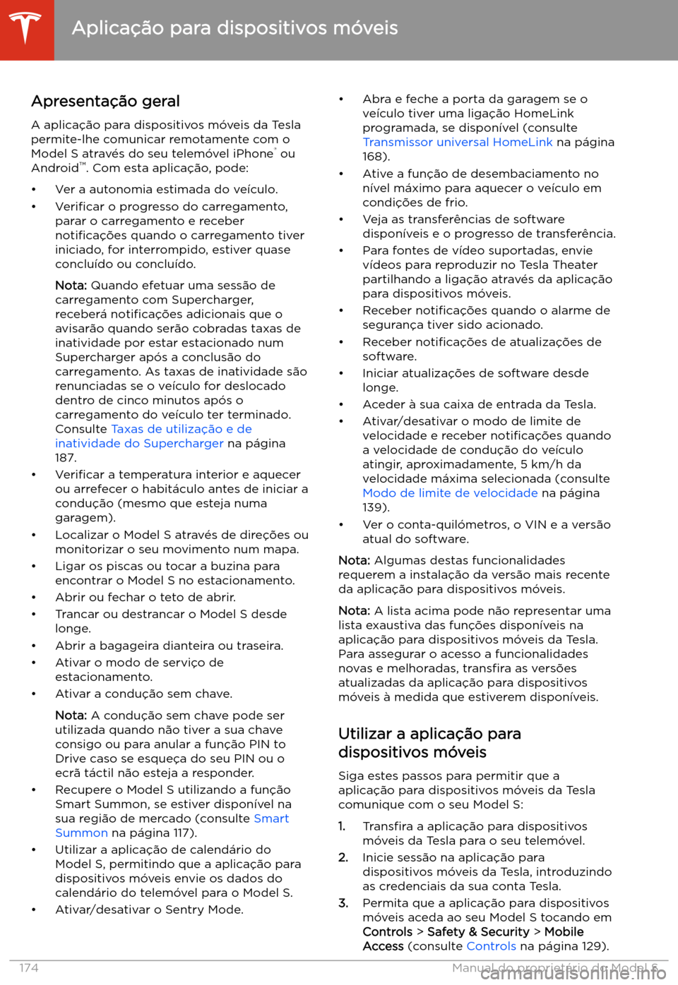 TESLA MODEL S 2020  Manual do proprietário (in Portuguese) Aplica
