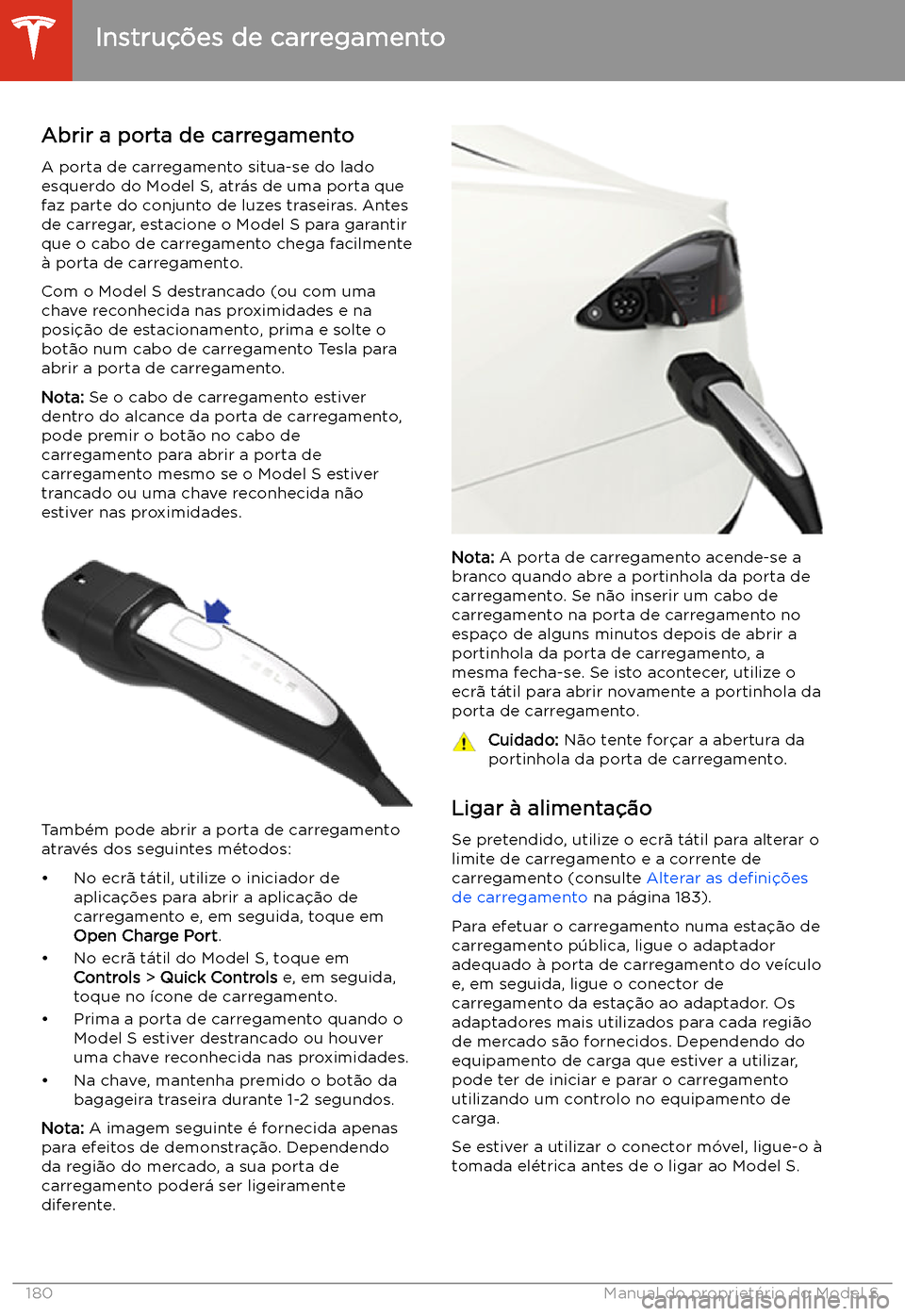 TESLA MODEL S 2020  Manual do proprietário (in Portuguese) Instru