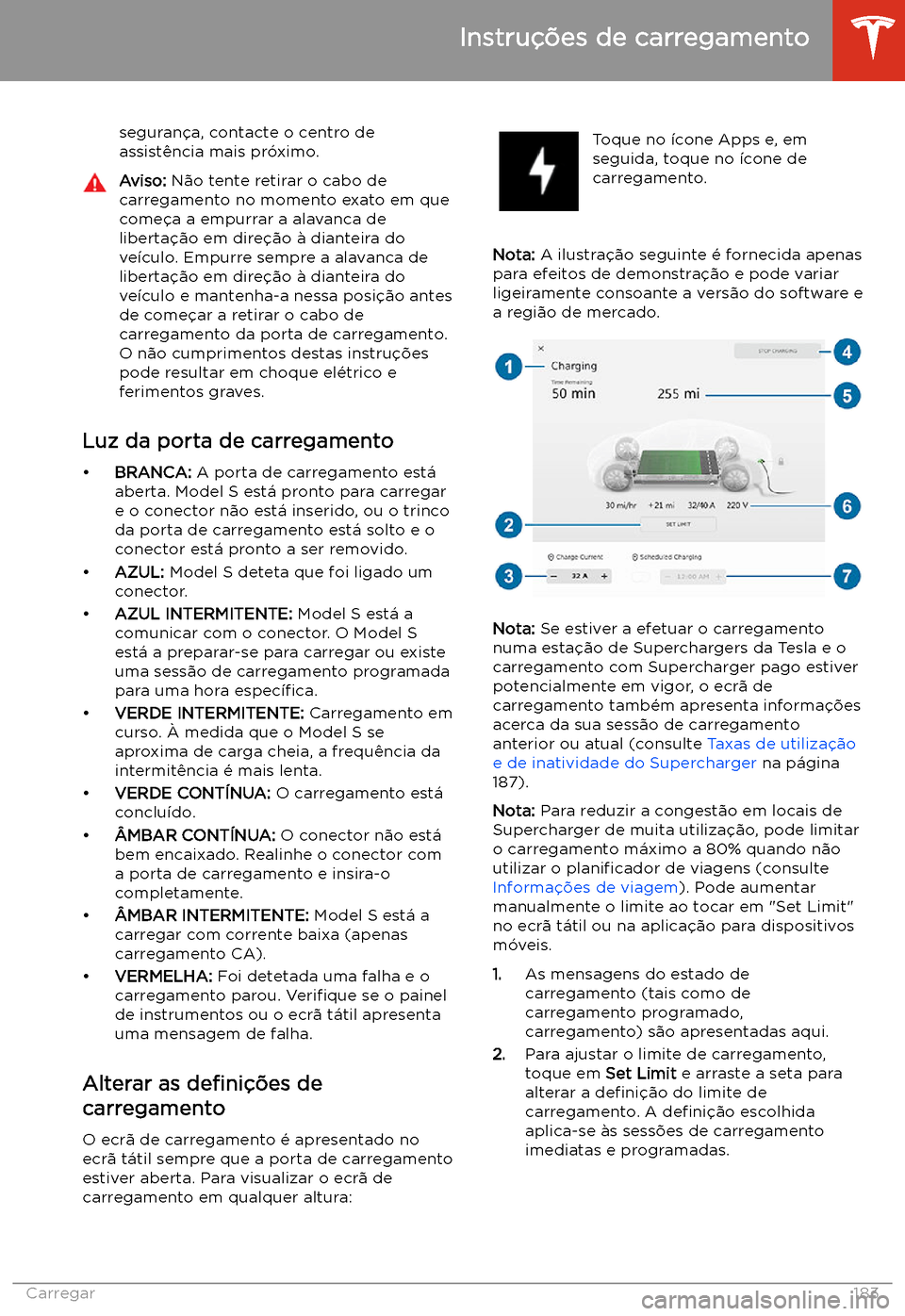 TESLA MODEL S 2020  Manual do proprietário (in Portuguese) seguran