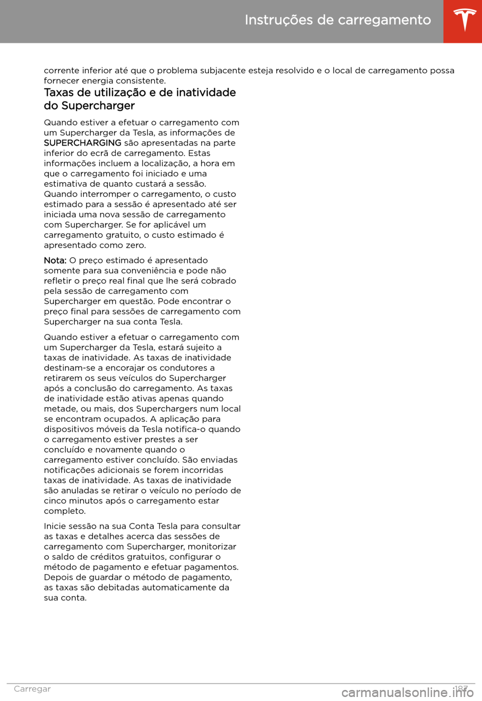 TESLA MODEL S 2020  Manual do proprietário (in Portuguese) corrente inferior at