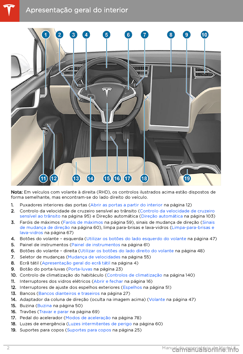 TESLA MODEL S 2020  Manual do proprietário (in Portuguese) Apresenta