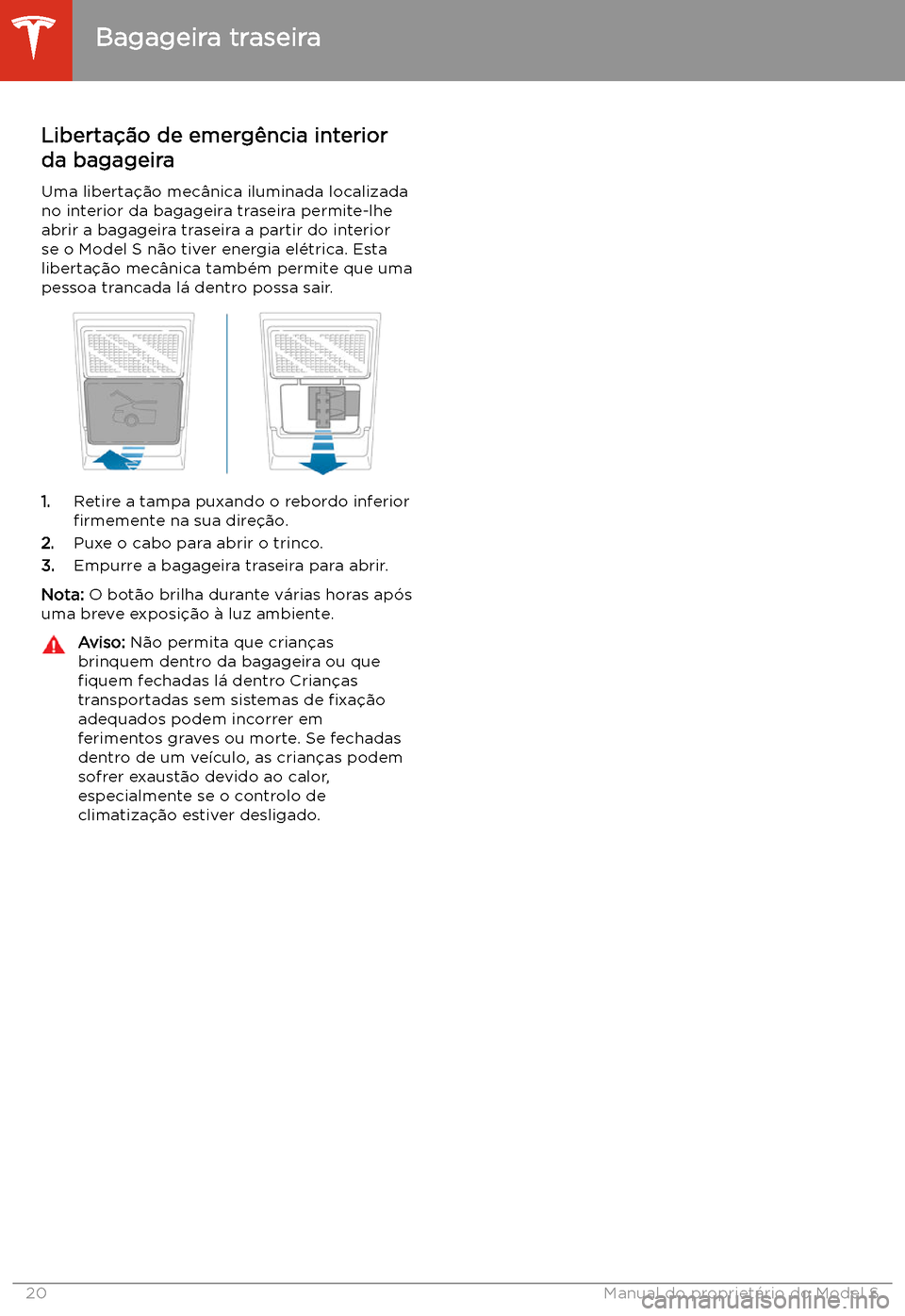 TESLA MODEL S 2020  Manual do proprietário (in Portuguese) Liberta