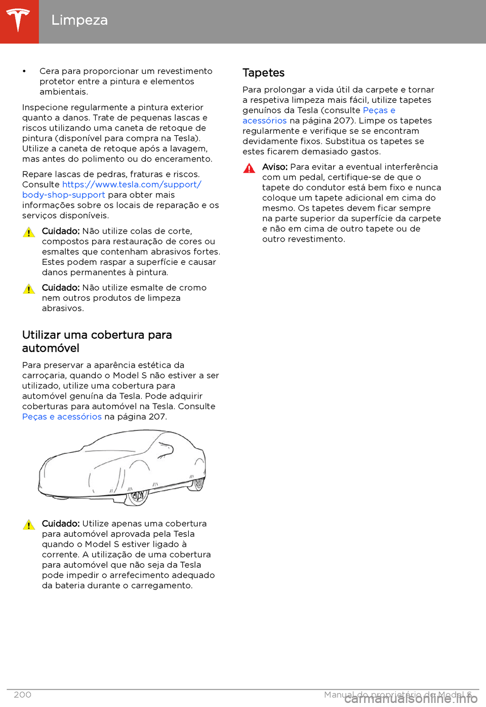 TESLA MODEL S 2020  Manual do proprietário (in Portuguese) 