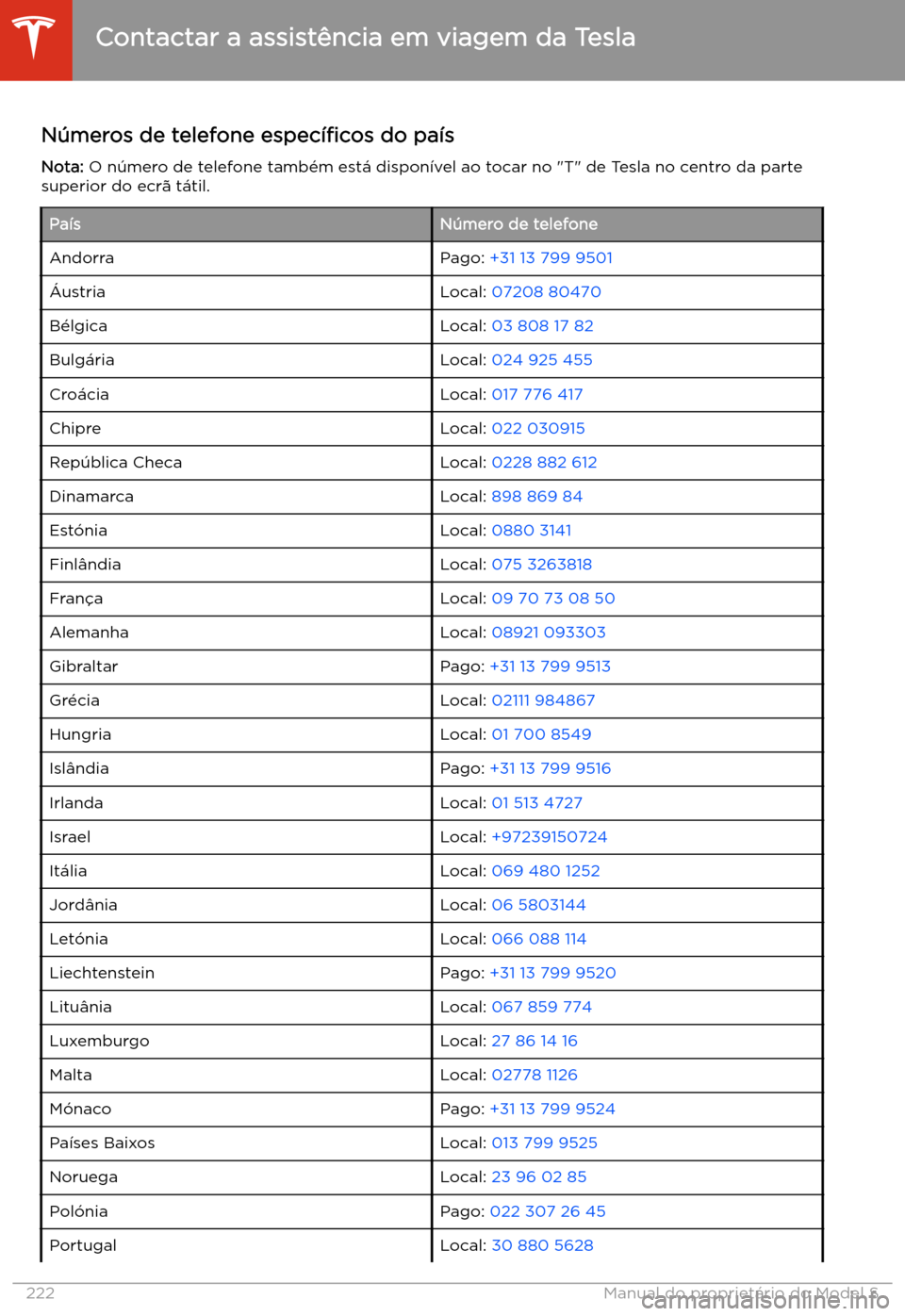 TESLA MODEL S 2020  Manual do proprietário (in Portuguese) N