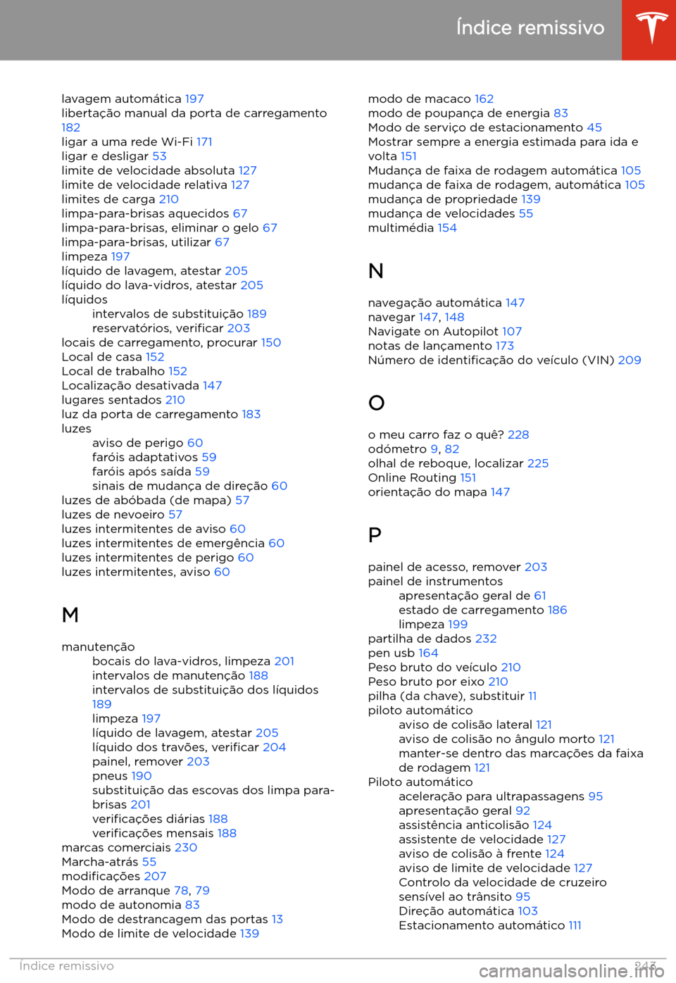 TESLA MODEL S 2020  Manual do proprietário (in Portuguese) lavagem autom