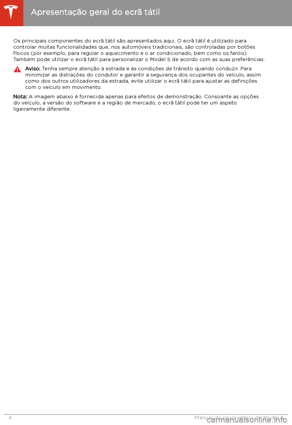 TESLA MODEL S 2020  Manual do proprietário (in Portuguese) Apresenta