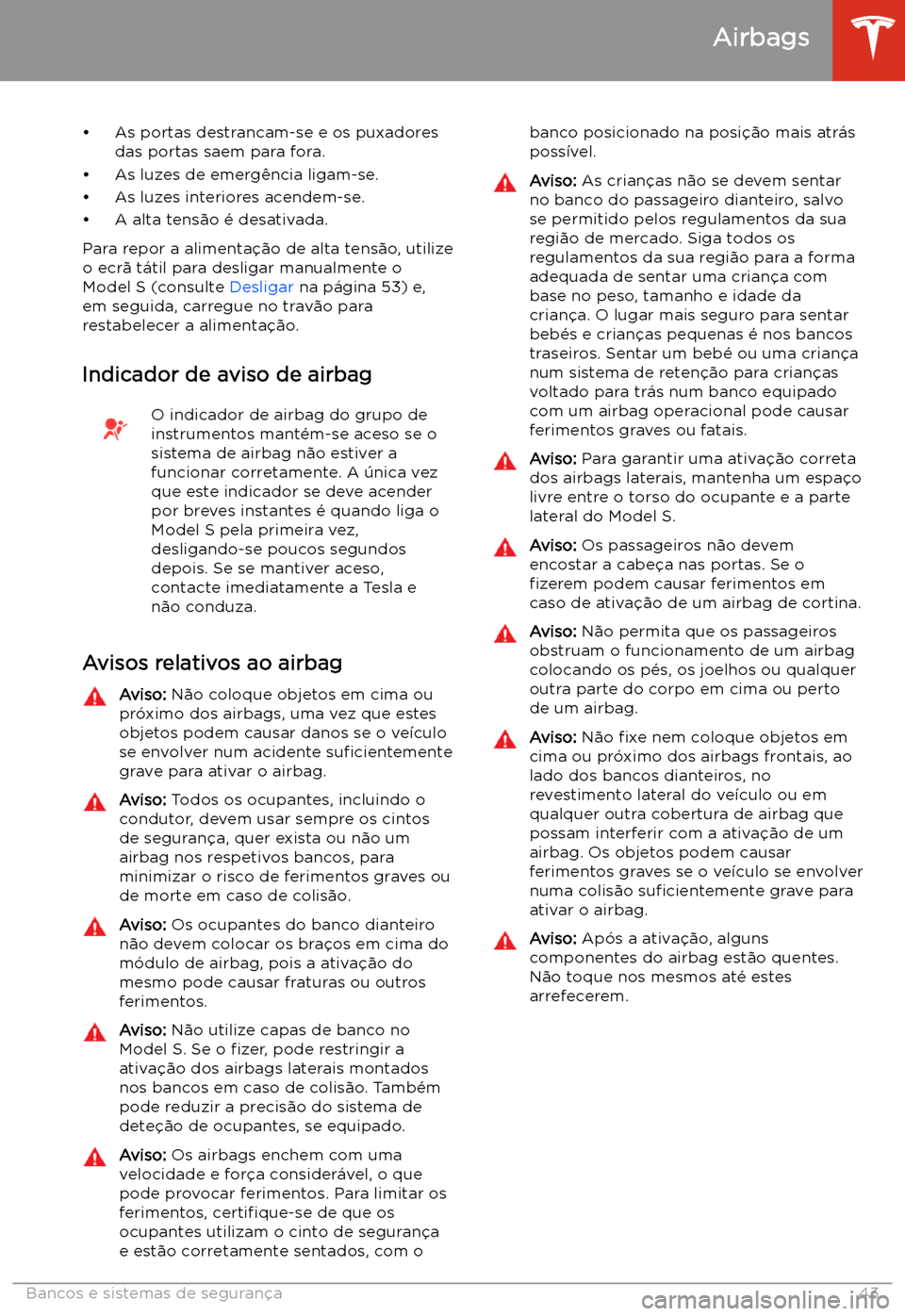 TESLA MODEL S 2020  Manual do proprietário (in Portuguese) 