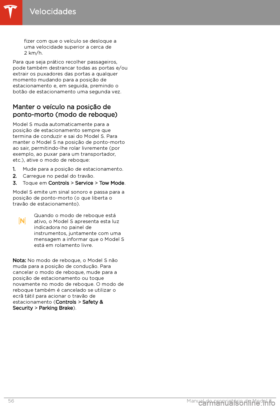 TESLA MODEL S 2020  Manual do proprietário (in Portuguese) 