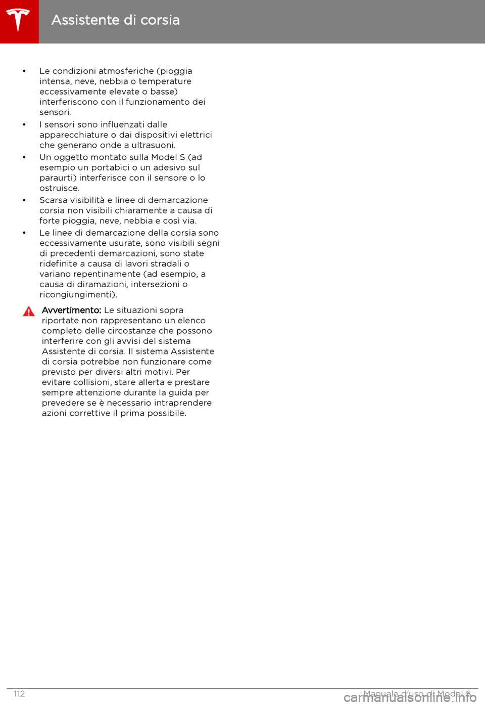 TESLA MODEL S 2019  Manuale del proprietario (in Italian) 