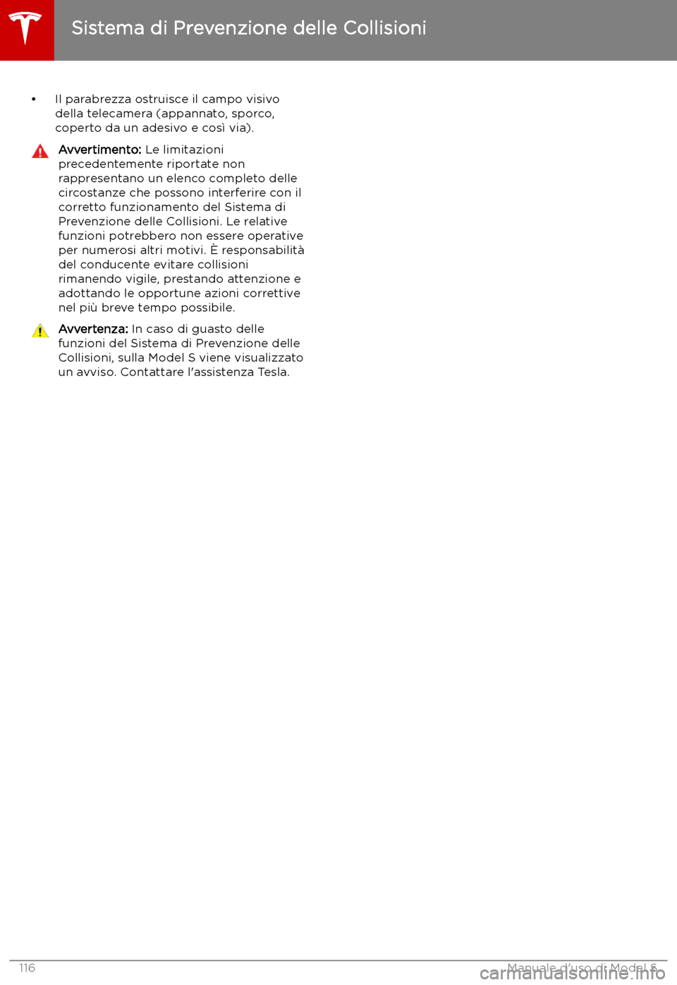 TESLA MODEL S 2019  Manuale del proprietario (in Italian) 