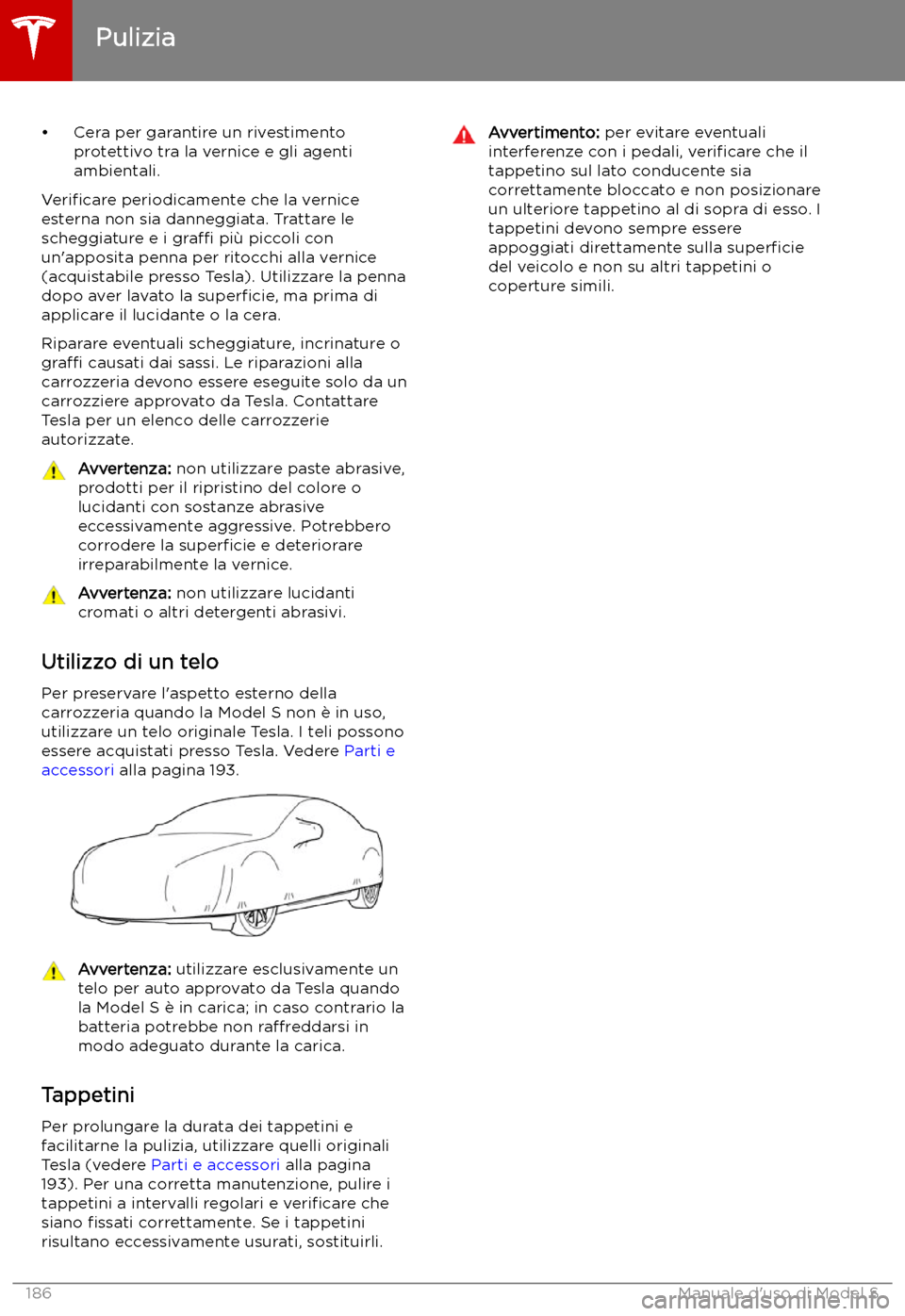 TESLA MODEL S 2019  Manuale del proprietario (in Italian) 