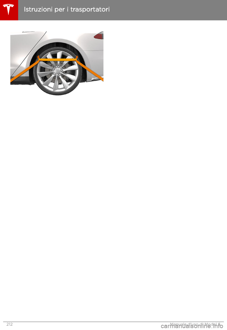 TESLA MODEL S 2019  Manuale del proprietario (in Italian) Istruzioni per i trasportatori
212Manuale d
