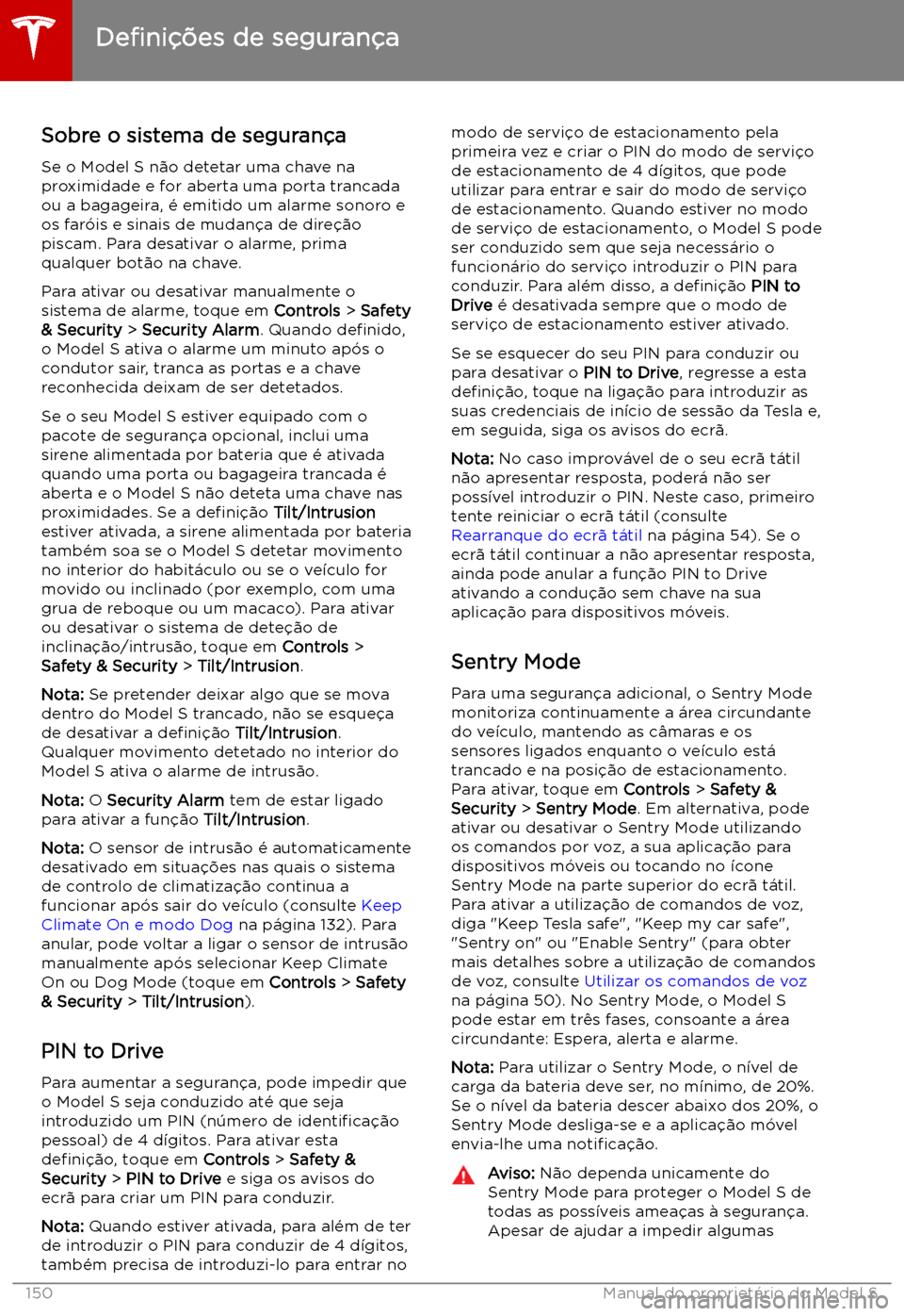 TESLA MODEL S 2019  Manual do proprietário (in Portuguese) De