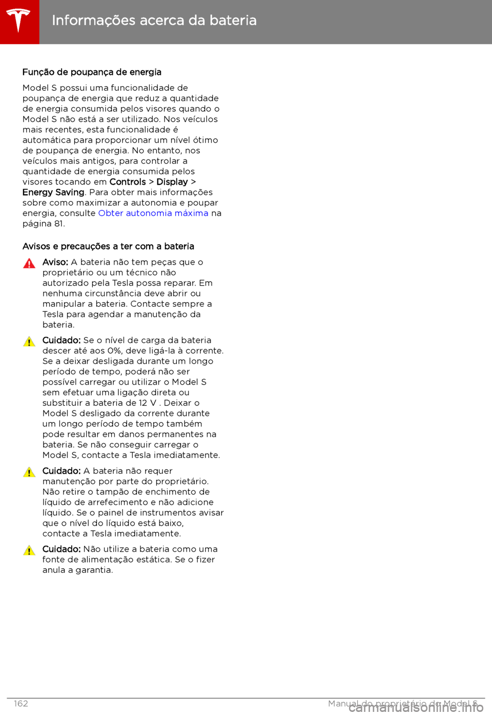 TESLA MODEL S 2019  Manual do proprietário (in Portuguese) Fun