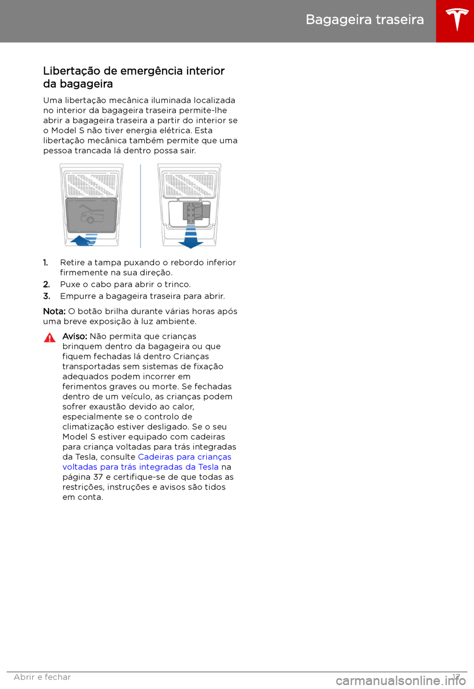 TESLA MODEL S 2019  Manual do proprietário (in Portuguese) Liberta
