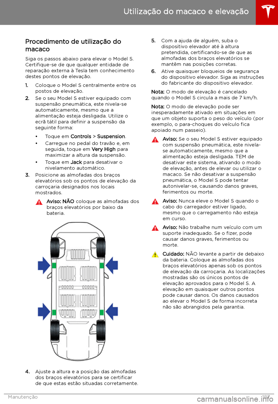 TESLA MODEL S 2019  Manual do proprietário (in Portuguese) Utiliza