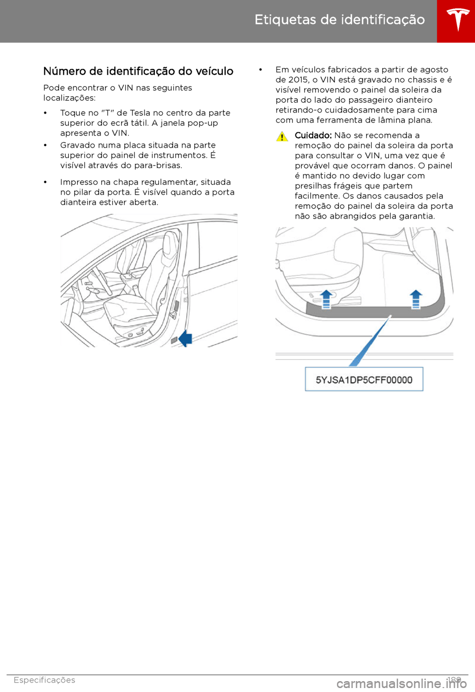 TESLA MODEL S 2019  Manual do proprietário (in Portuguese) Especi