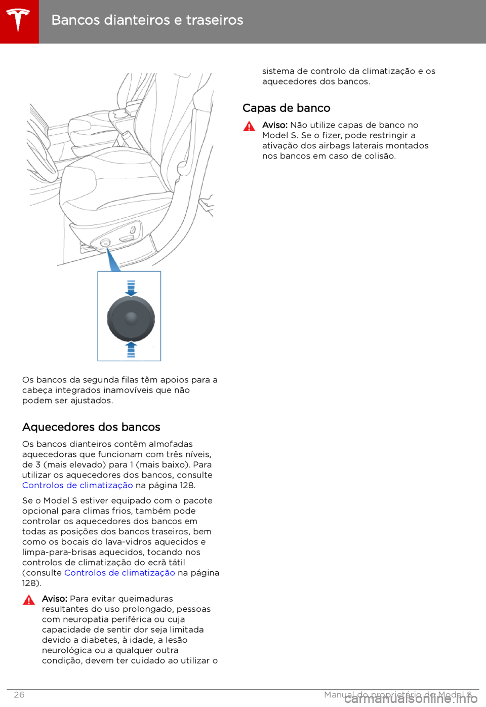 TESLA MODEL S 2019  Manual do proprietário (in Portuguese) Os bancos da segunda 