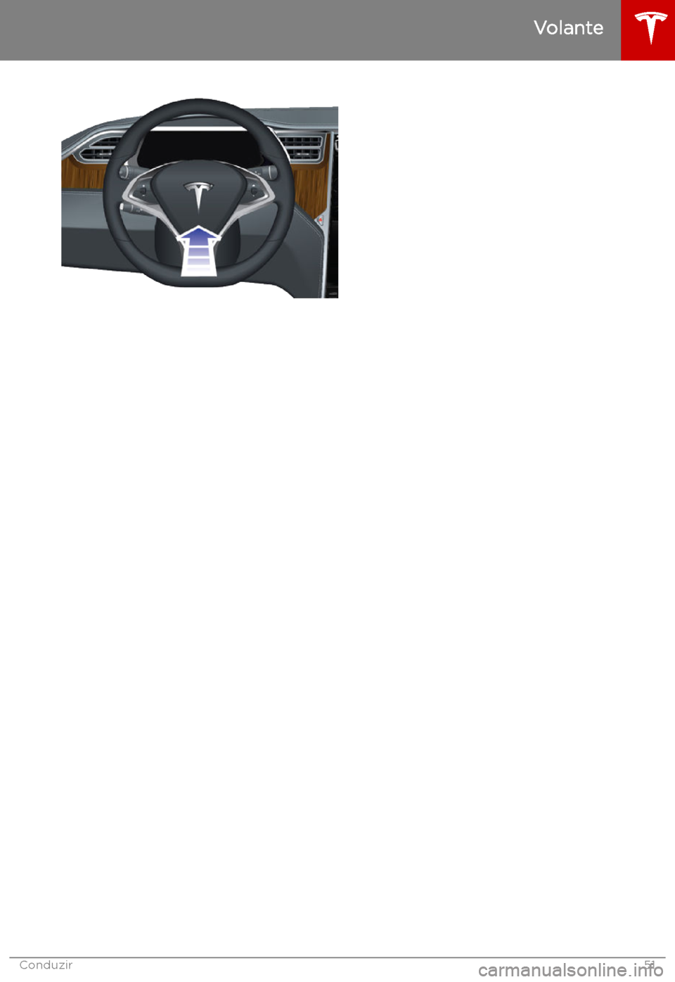 TESLA MODEL S 2019  Manual do proprietário (in Portuguese) Volante
Conduzir51 