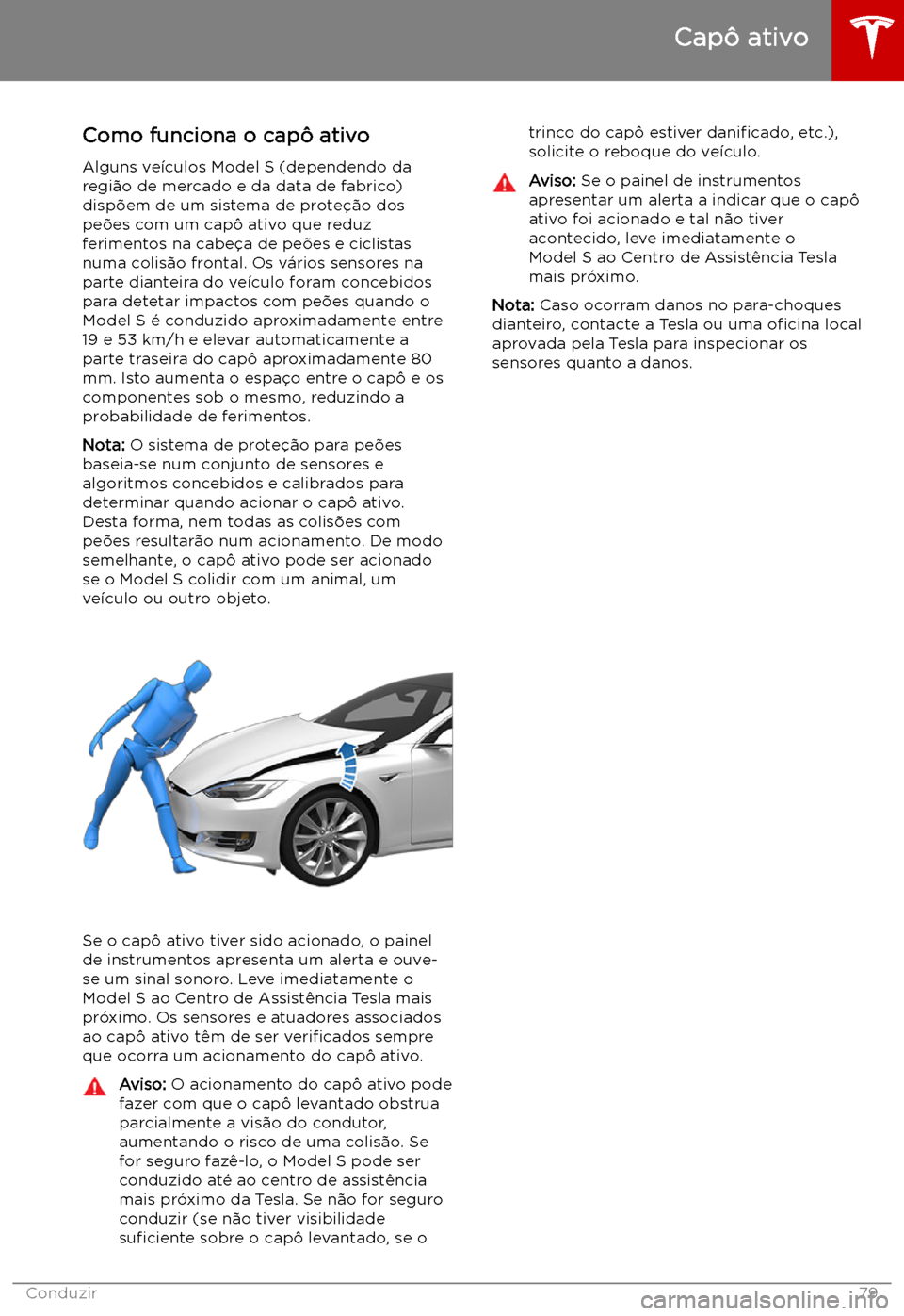 TESLA MODEL S 2019  Manual do proprietário (in Portuguese) Cap