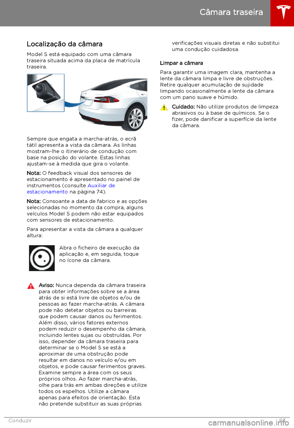 TESLA MODEL S 2019  Manual do proprietário (in Portuguese) C