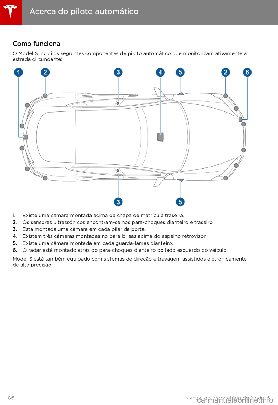 TESLA MODEL S 2019  Manual do proprietário (in Portuguese) Piloto autom