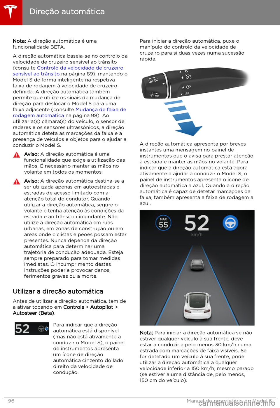 TESLA MODEL S 2019  Manual do proprietário (in Portuguese) Dire
