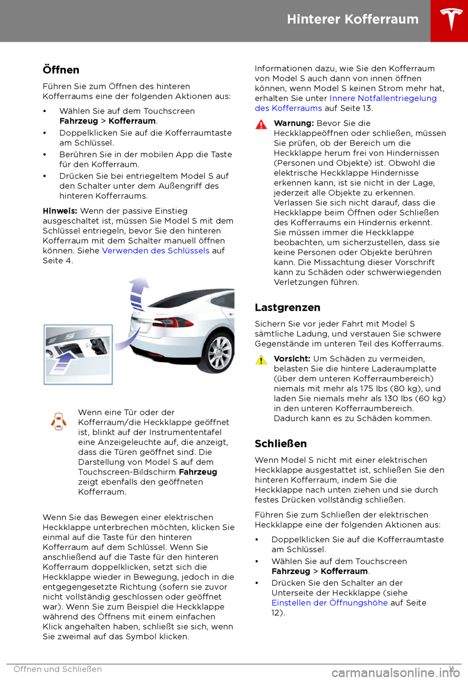 TESLA MODEL S 2018  Betriebsanleitung (in German) 