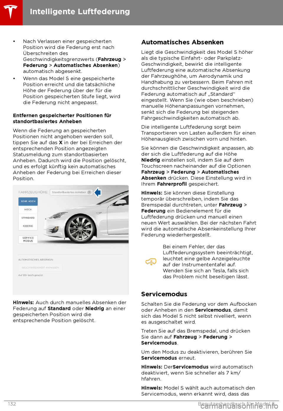 TESLA MODEL S 2018  Betriebsanleitung (in German) 