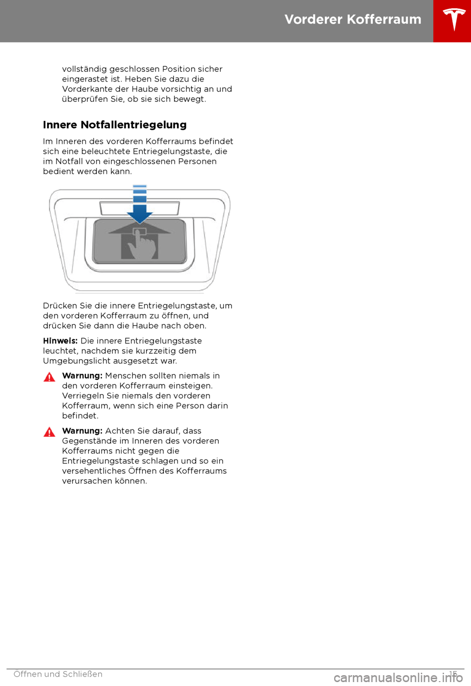 TESLA MODEL S 2018  Betriebsanleitung (in German) vollst