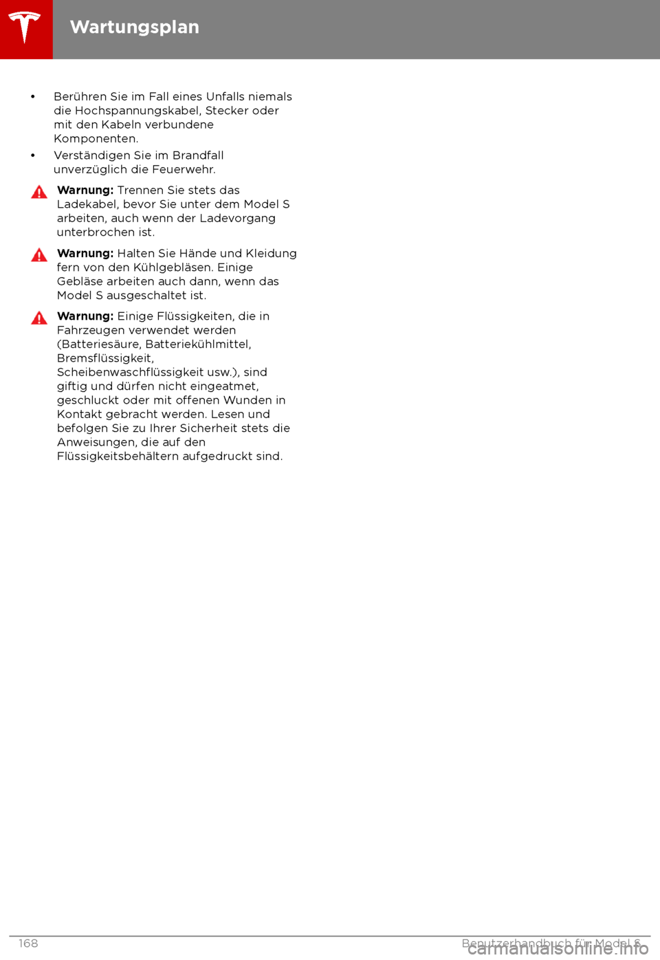 TESLA MODEL S 2018  Betriebsanleitung (in German) 
