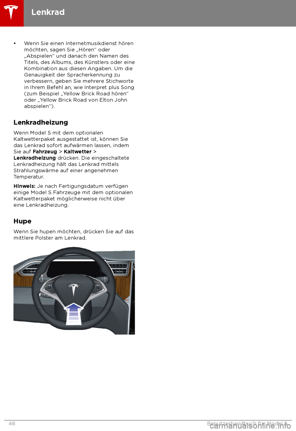 TESLA MODEL S 2018  Betriebsanleitung (in German) 