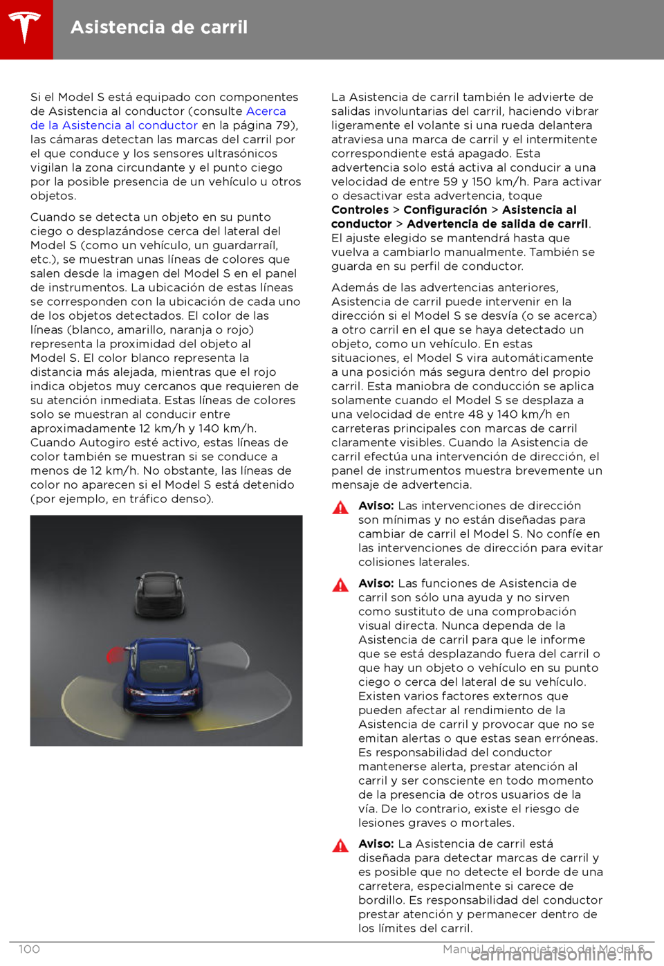TESLA MODEL S 2018  Manual del propietario (in Spanish) Si el Model S est