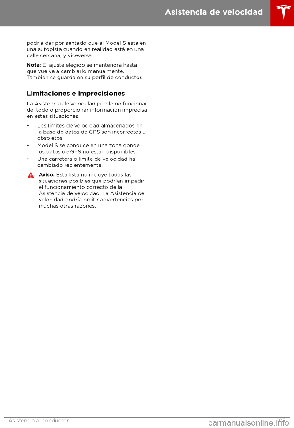 TESLA MODEL S 2018  Manual del propietario (in Spanish) podr