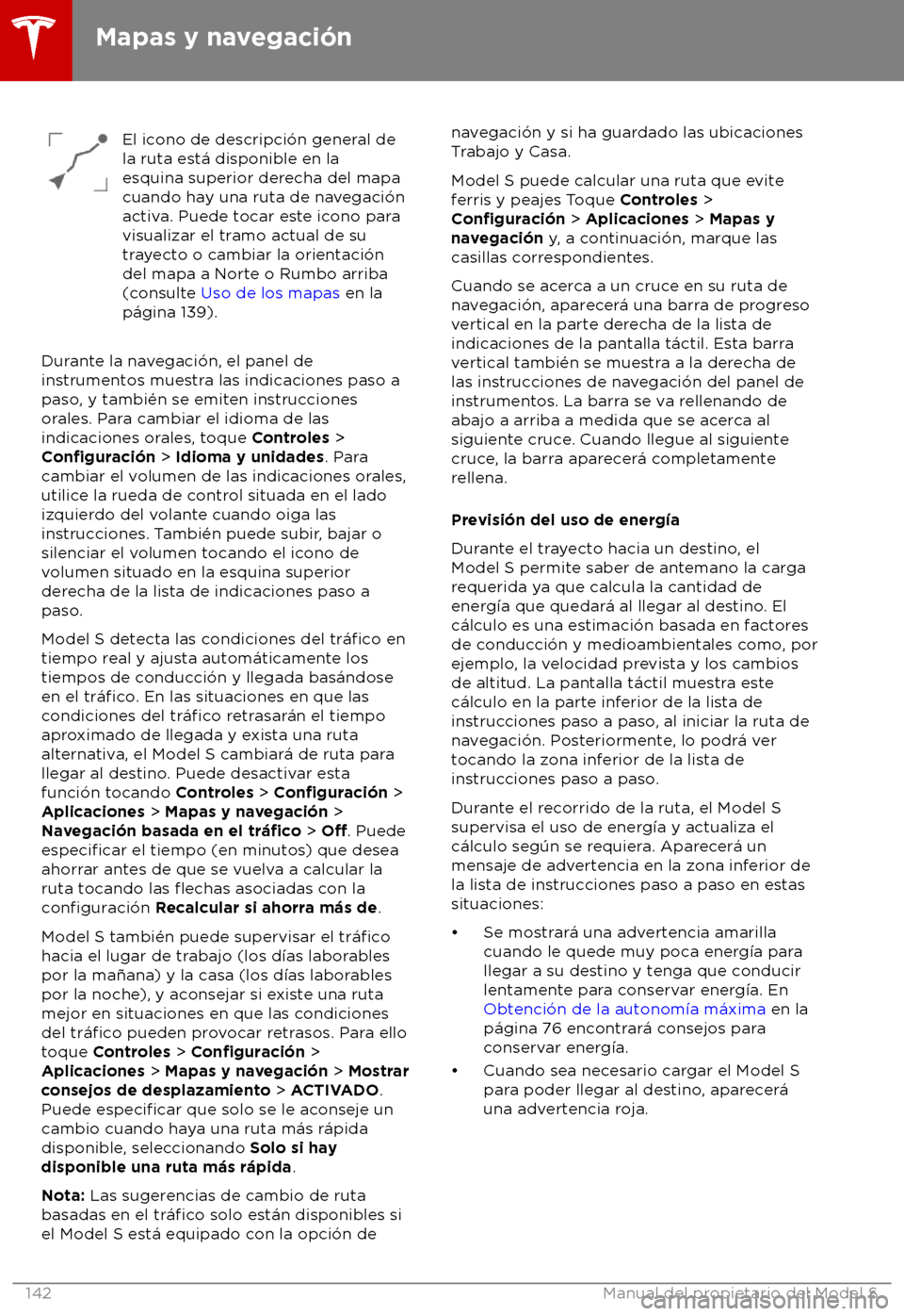 TESLA MODEL S 2018  Manual del propietario (in Spanish) El icono de descripci