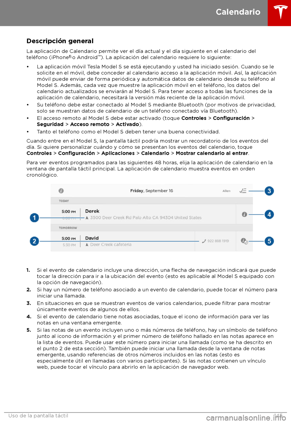 TESLA MODEL S 2018  Manual del propietario (in Spanish) Descripci
