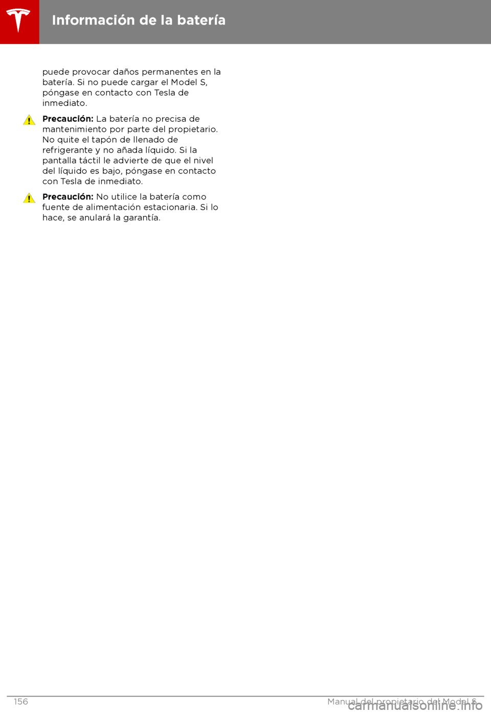TESLA MODEL S 2018  Manual del propietario (in Spanish) puede provocar da