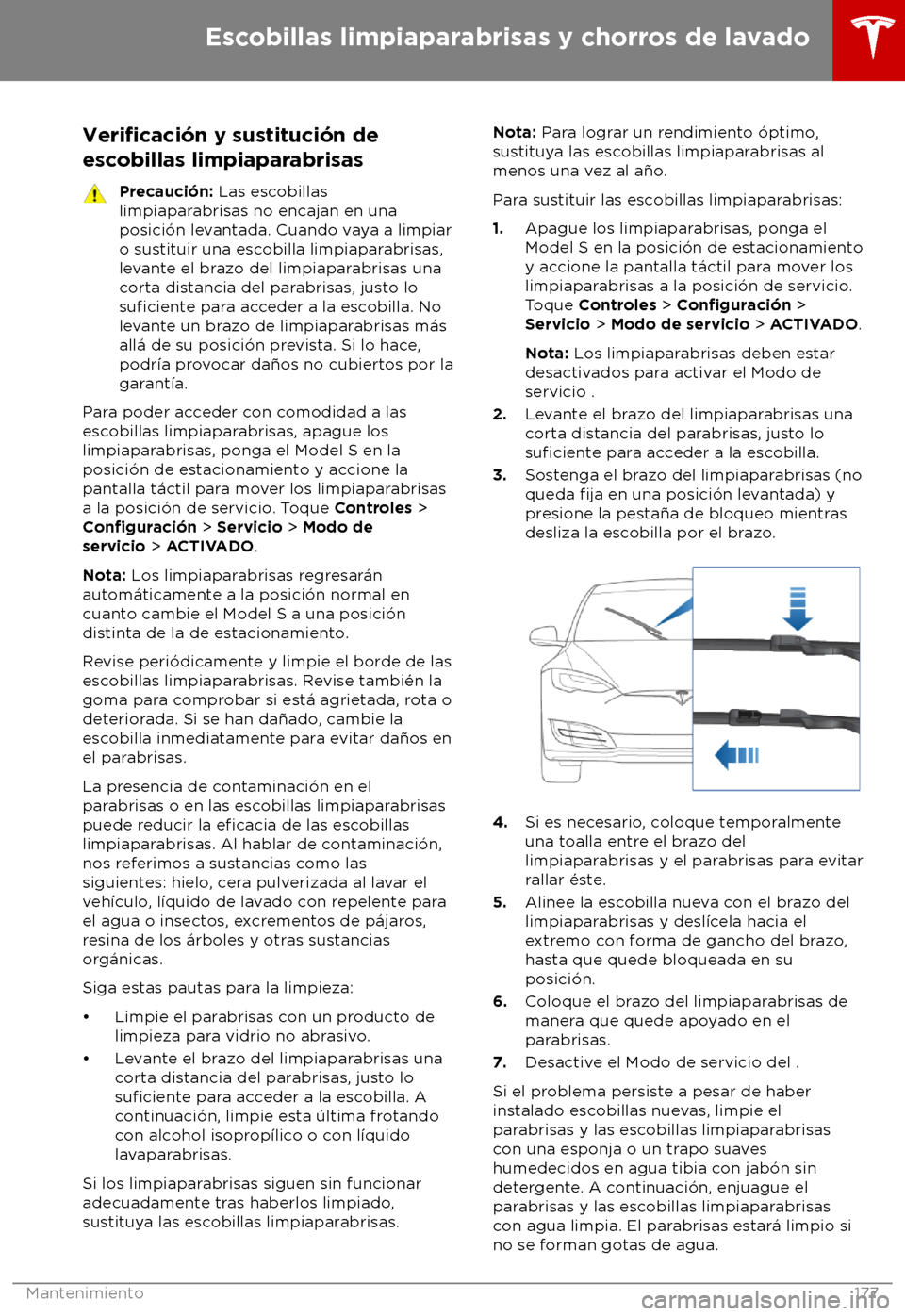 TESLA MODEL S 2018  Manual del propietario (in Spanish) Verificaci