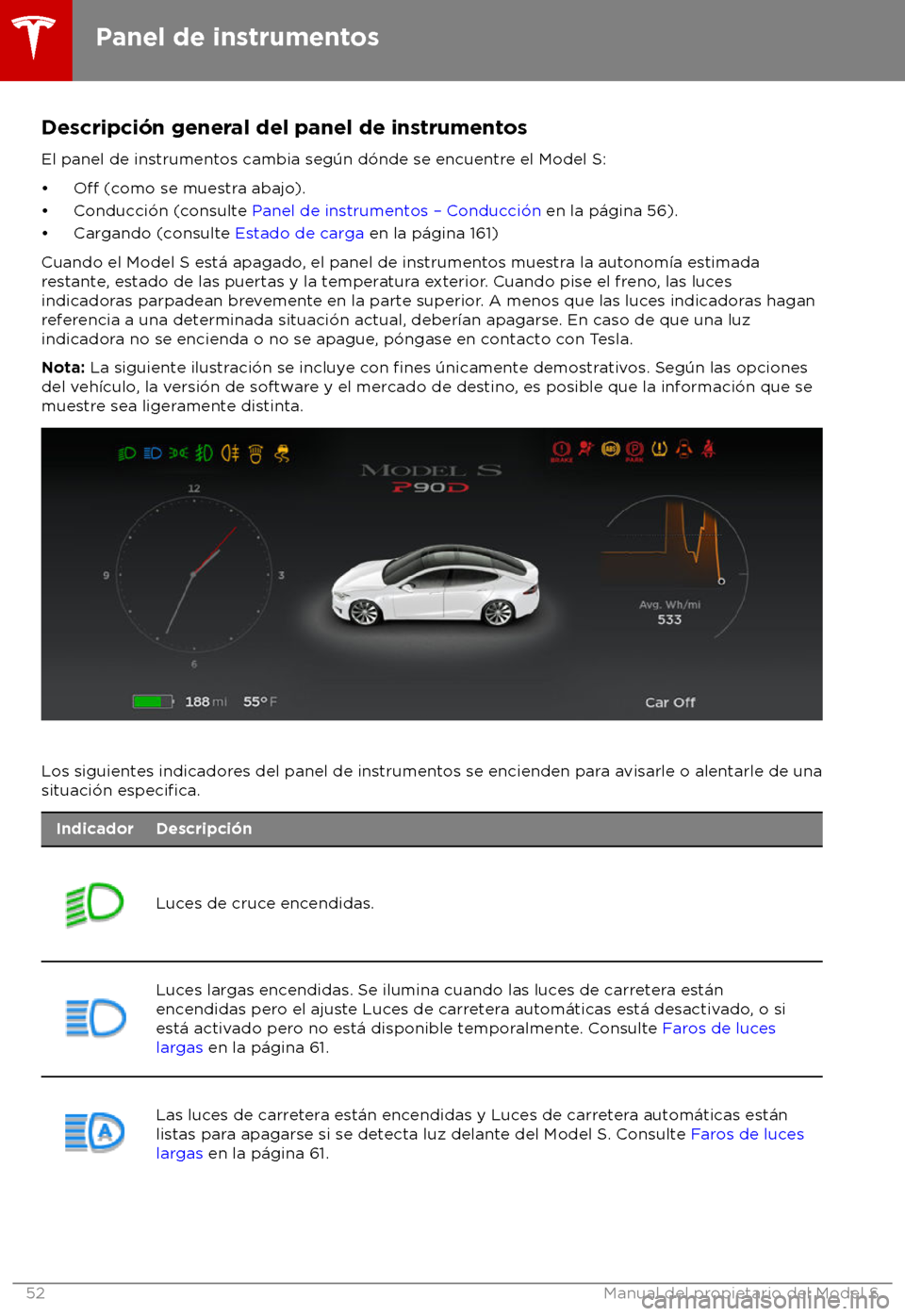 TESLA MODEL S 2018  Manual del propietario (in Spanish) Descripci
