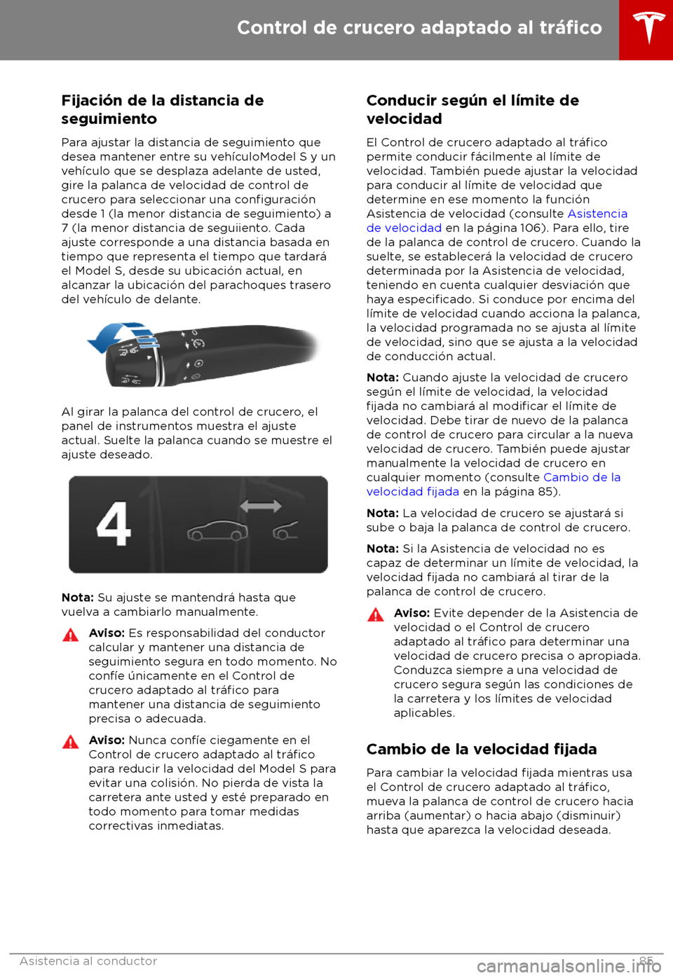 TESLA MODEL S 2018  Manual del propietario (in Spanish) Fijaci