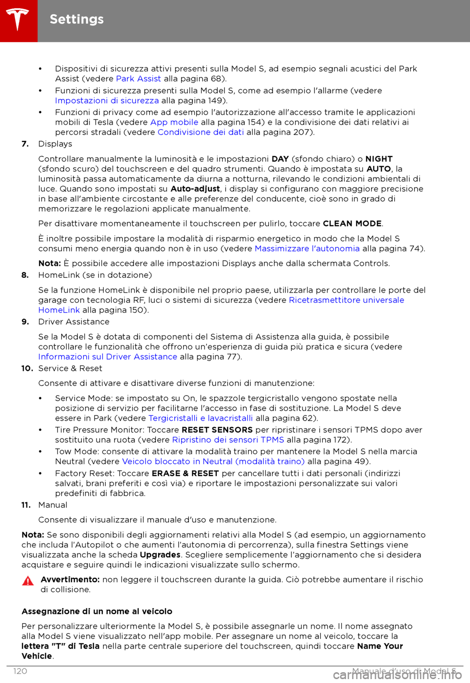 TESLA MODEL S 2018  Manuale del proprietario (in Italian) 