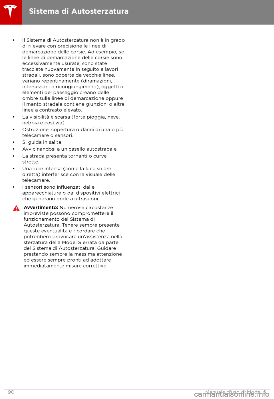 TESLA MODEL S 2018  Manuale del proprietario (in Italian) 