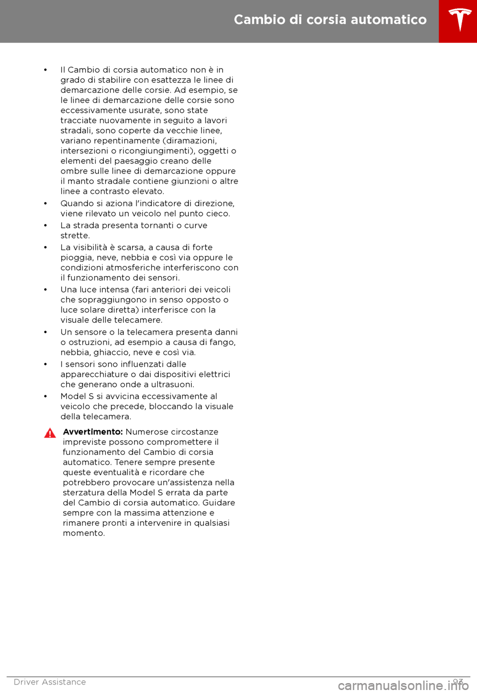 TESLA MODEL S 2018  Manuale del proprietario (in Italian) 