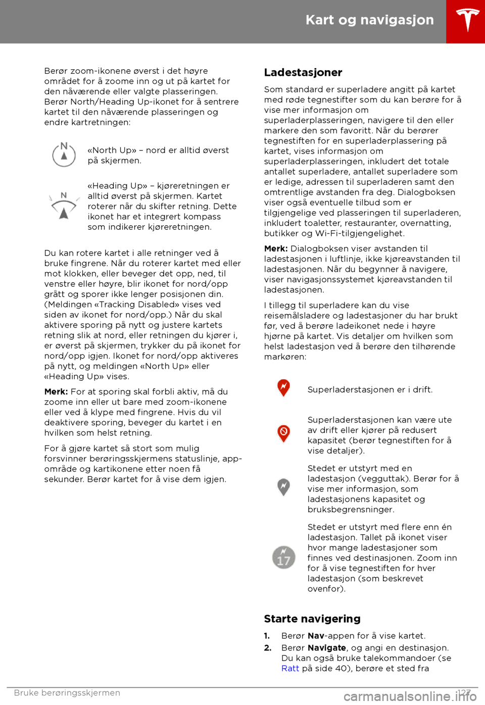 TESLA MODEL S 2018  Brukerhåndbok (in Norwegian) Ber